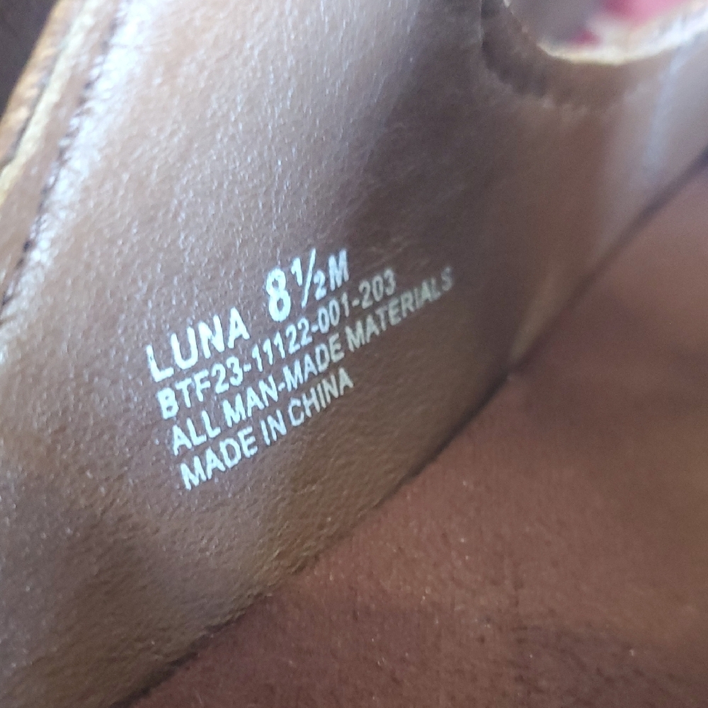 BareTraps Women's Tan Mules with Decorative Buckle - Picture 6 of 7